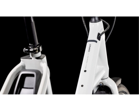 Vélo électrique urbain Unisexe COMPACT HYBRID 500 Blanc
