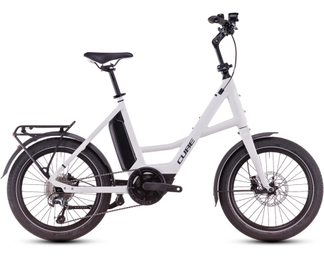 Vélo électrique urbain Unisexe COMPACT HYBRID 500 Blanc