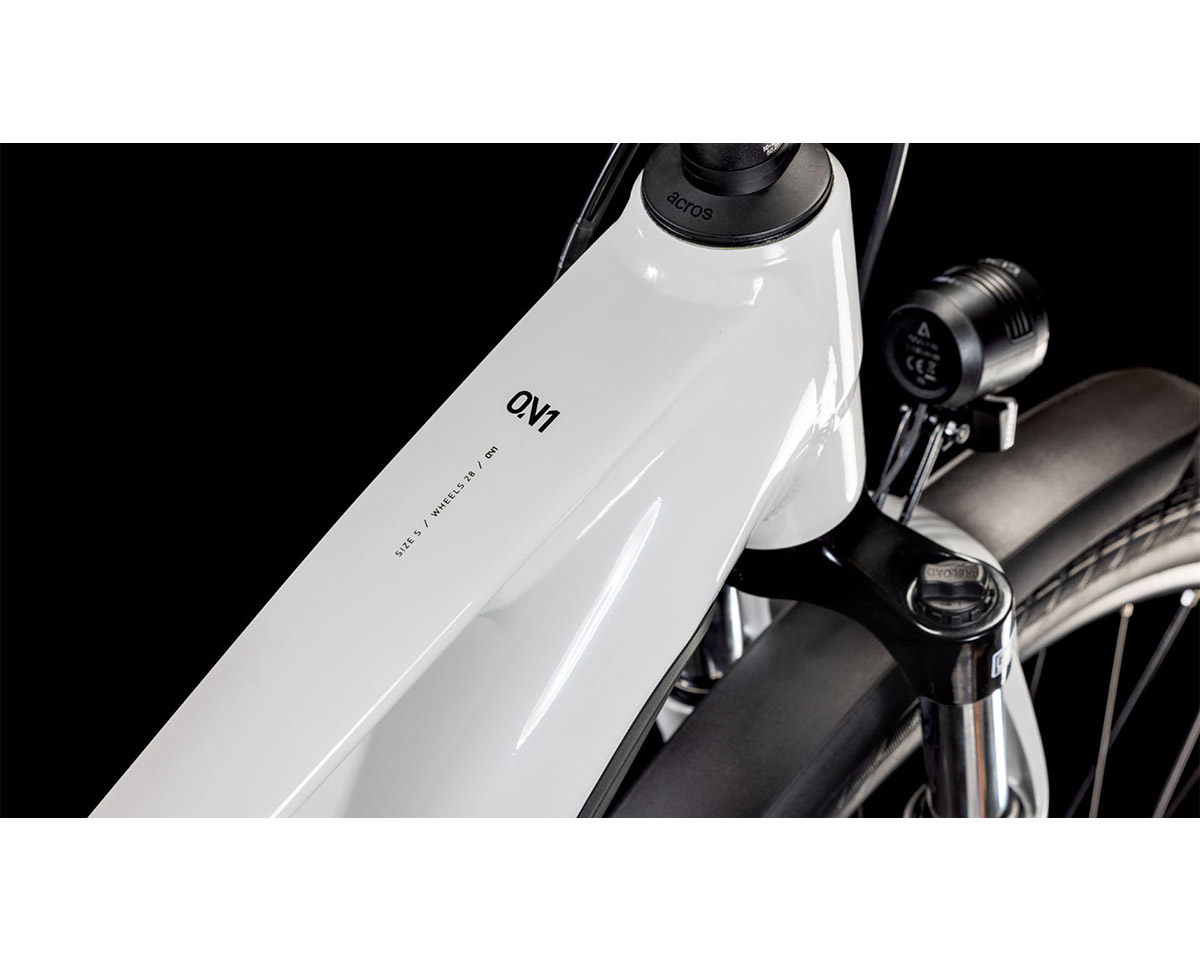 Vélo électrique trekking Femme TOURING HYBRID ONE 500 Blanc