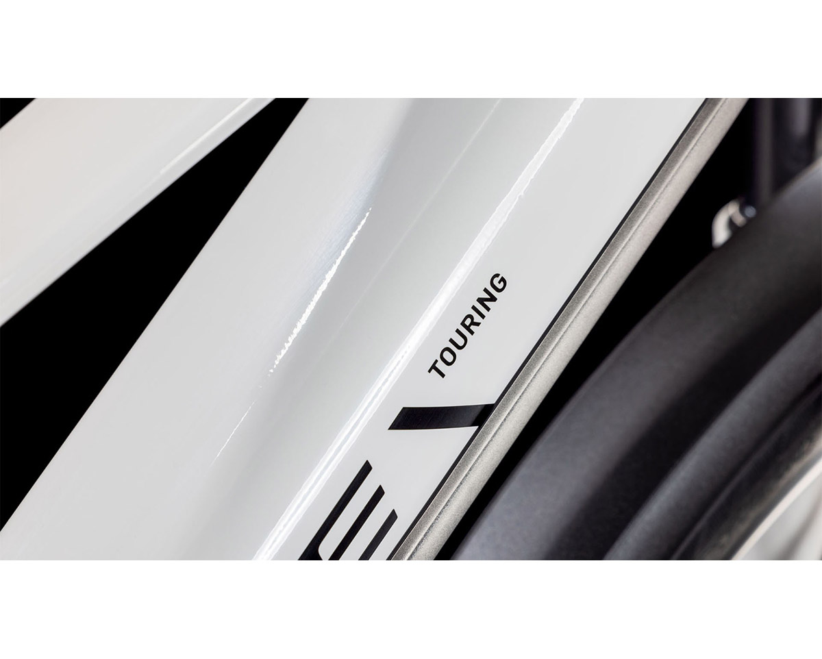 Vélo électrique trekking Femme TOURING HYBRID ONE 500 Blanc