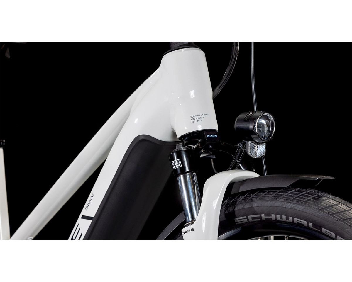 Vélo électrique trekking Femme TOURING HYBRID ONE 500 Blanc