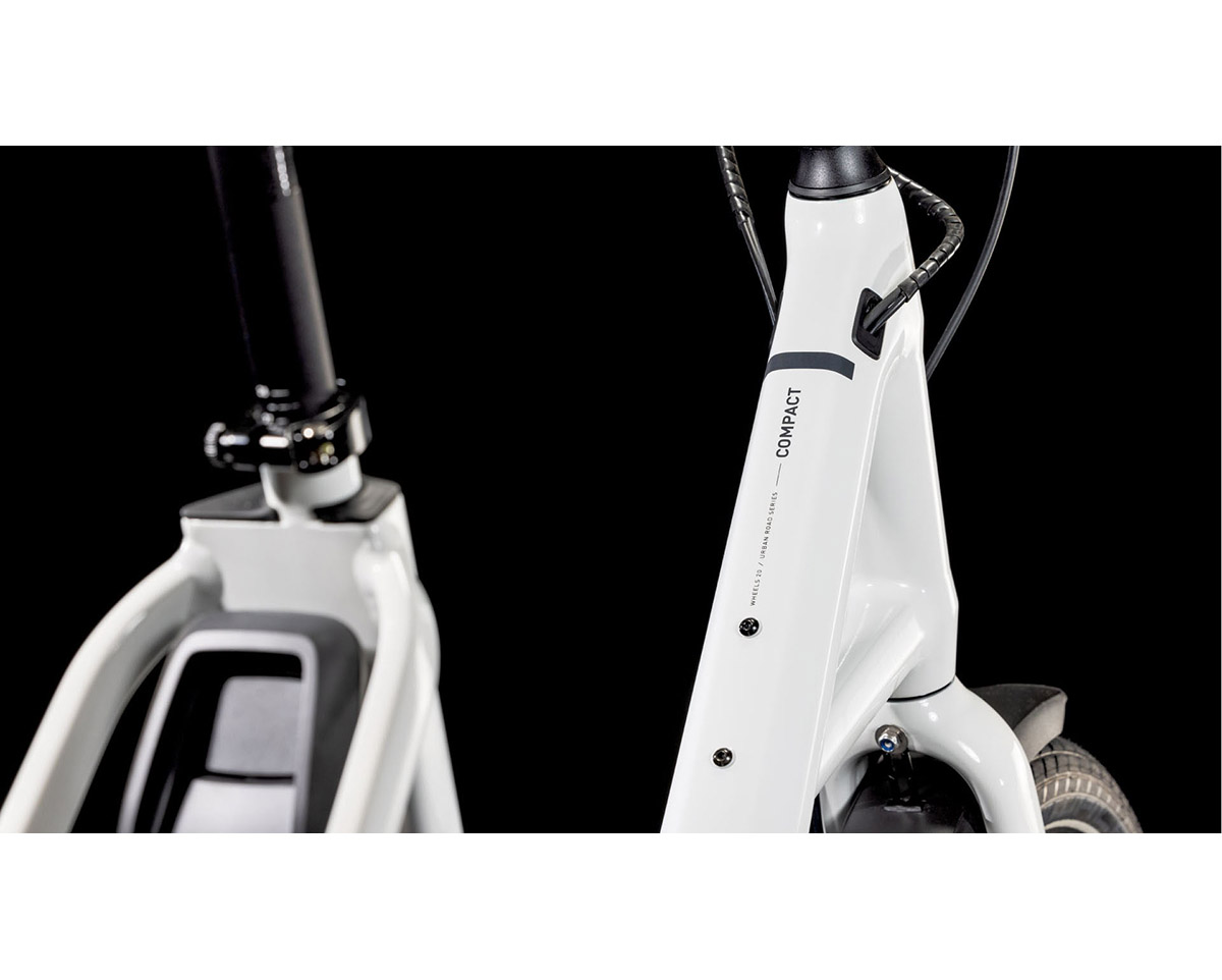 Vélo électrique urbain Unisexe COMPACT HYBRID 500 Blanc