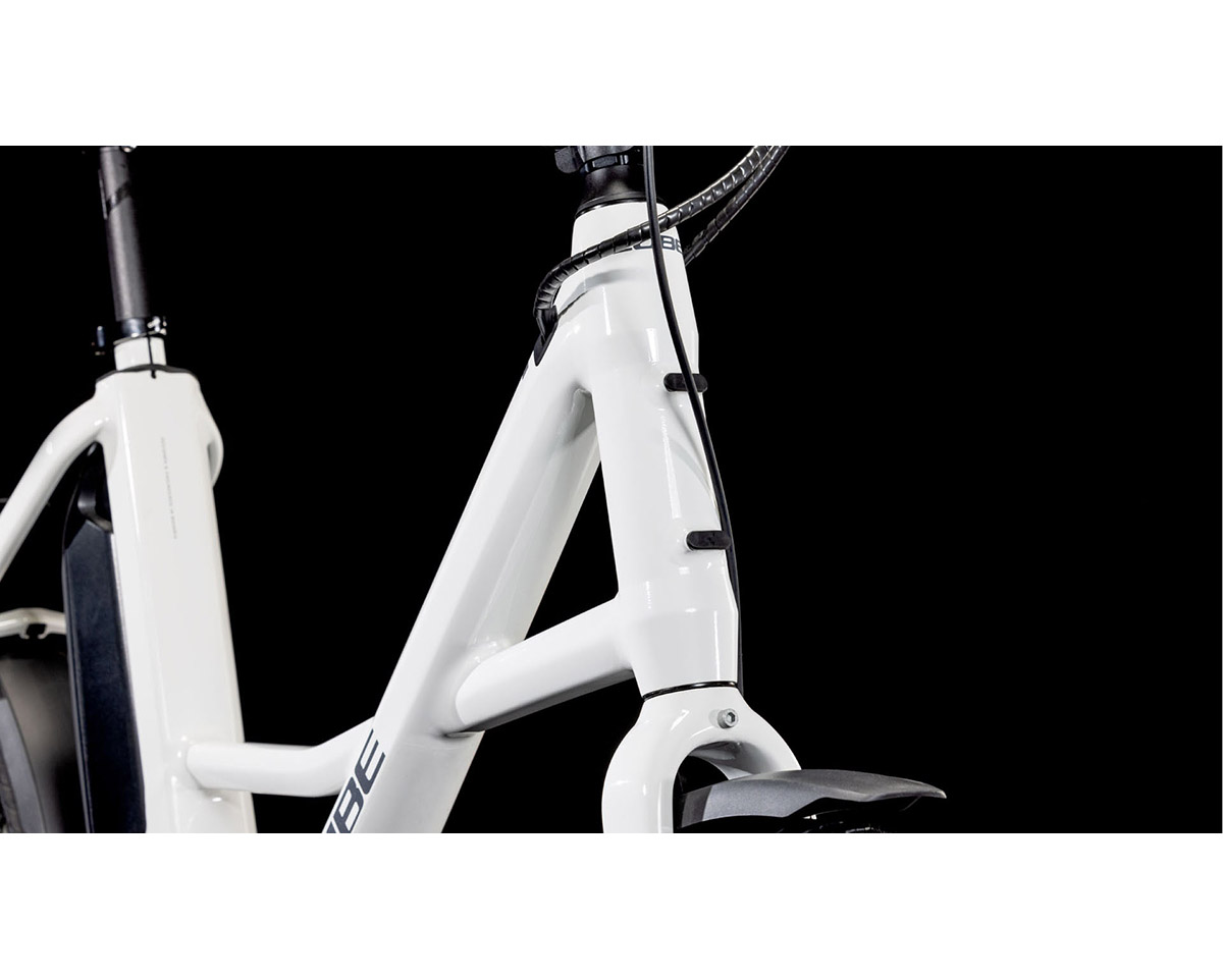 Vélo électrique urbain Unisexe COMPACT HYBRID 500 Blanc