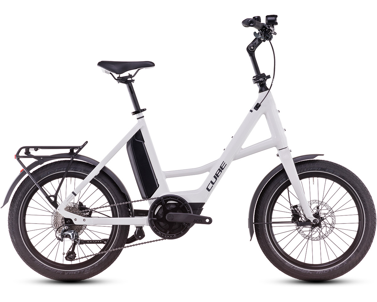 Vélo électrique urbain Unisexe COMPACT HYBRID 500 Blanc