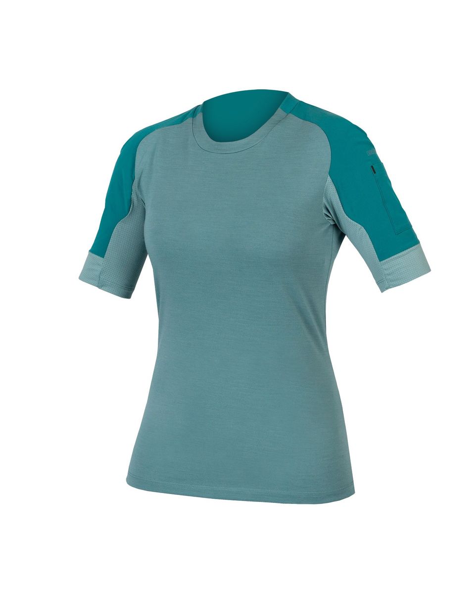 Maillot manches courtes Femme GV500 Vert